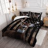 Boersma Deer Hunting Camo Comforter,Hunter Bedding Set American Flag Comforter Twin Size for Bedroom Decor,Deer Comforter Set for Boys Teens Girls - 3 of 4