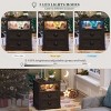 GlasFlength Nightstands Nightstand Farmhouse Style Bedside Table with Storage Drawers Simple Design for Bedroom, Black, 19.68"*15.75"*23.62" - 4 of 4