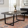 NicBex Dining Table Kitchen Table Modern Distressed Solid Wood Metal Open Frame Table for Dining Room, Restaurant - image 3 of 4