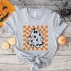 Simply Sage Market Women's Checkered Flower Ghost Front and Back Short Sleeve Graphic Tee - 2 of 4