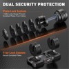 GIKPAL 5 in 1 Adjustable Dumbbells , 1 Sec Fast Change Weights with Anti-Slip Handle, 5 Weight Options for Full Body Workout - 4 of 4