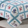 Blue Checkered Print 3-Piece Comforter Set, King Size – Includes 1 Soft Lightweight Comforter and 2 Matching Pillowcases, Modern Bedding - 3 of 4