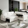 Dyonery 5-Seat Modular Sectional Sofa Bed, L-Shaped Sleeper Couch with Recliner, Storage, USB Ports & Chenille Fabric, for Small Spaces - 2 of 4