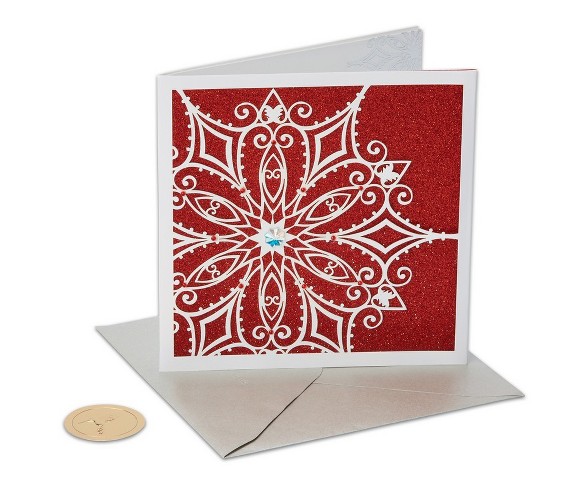 Papyrus Lasercut Snowflake Greeting Card