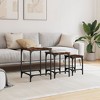 vidaXL Nesting Coffee Tables 3 pcs Smoked Oak Engineered Wood - 3 of 4