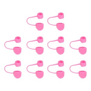 Unique Bargains Silicone Straw Tips Cover Fits 8mm/0.31 Drinking Straws 10 Pcs - 1 of 4