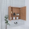 NicBex Bathroom Wall Mount Storage Cabinet Mirror Medicine Cabinet with Door & Shelves - 4 of 4