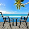 Costway 2PCS Folding Chairs Steel Frame Patio Garden Outdoor w/ Armrest & Footrest - 4 of 4