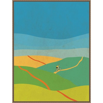 Amanti Art Evening Hill Climb by Jon Downer Canvas Wall Art Print Framed 23 x 30-in.