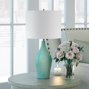 Hudson and Canal 28.25" Tall Porcela Table Lamp with Fabric Shade - 1 of 4