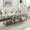 VECELO Industrial TV Stand, Entertainment Center Metal Frame, 70 Inch - 3 of 4