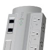 Panamax® 1,125-Joules Surge Protector, 8 AC Outlets plus RJ11 and F-Female Coax, 6-Ft. Cord with Angled Plug, SP8-AV in White - 3 of 4