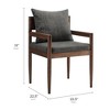 Modway  Remington Mid-Century Modern Wood Fabric Dining Room Chair in Charcoal – with Open Back and Elm Wood Frame for Kitchen or Living Room - 3 of 4