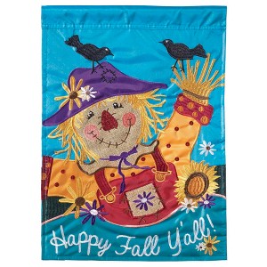 Dicksons Magnolia Garden Outdoor Flag Decoration For Garden, Yard, Or Walkway Large 29 x 42, Weather Resistant Polyester, Scarecrow Happy Fall Y'all - 1 of 1