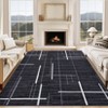 Indoor Modern Soft Area Rugs for Bedroom Decor Washable Strip Abstract Carpet Low Pile Non Slip Floor Mat For Living Room - 2 of 4