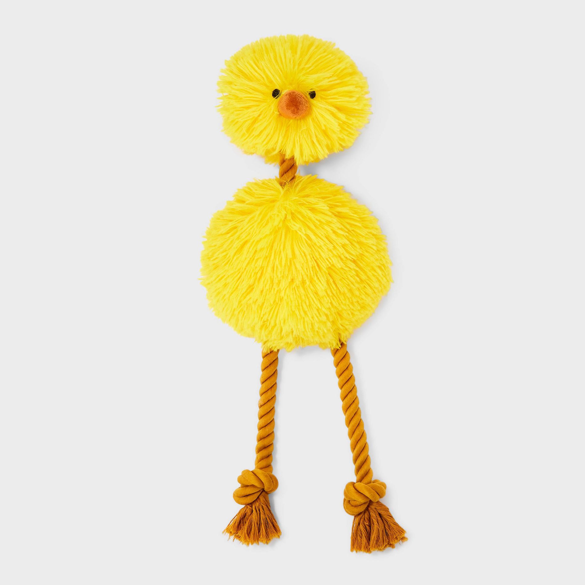 3.51" Emu Dog Rope Plush Toy - Boots & Barkley™ Yellow
