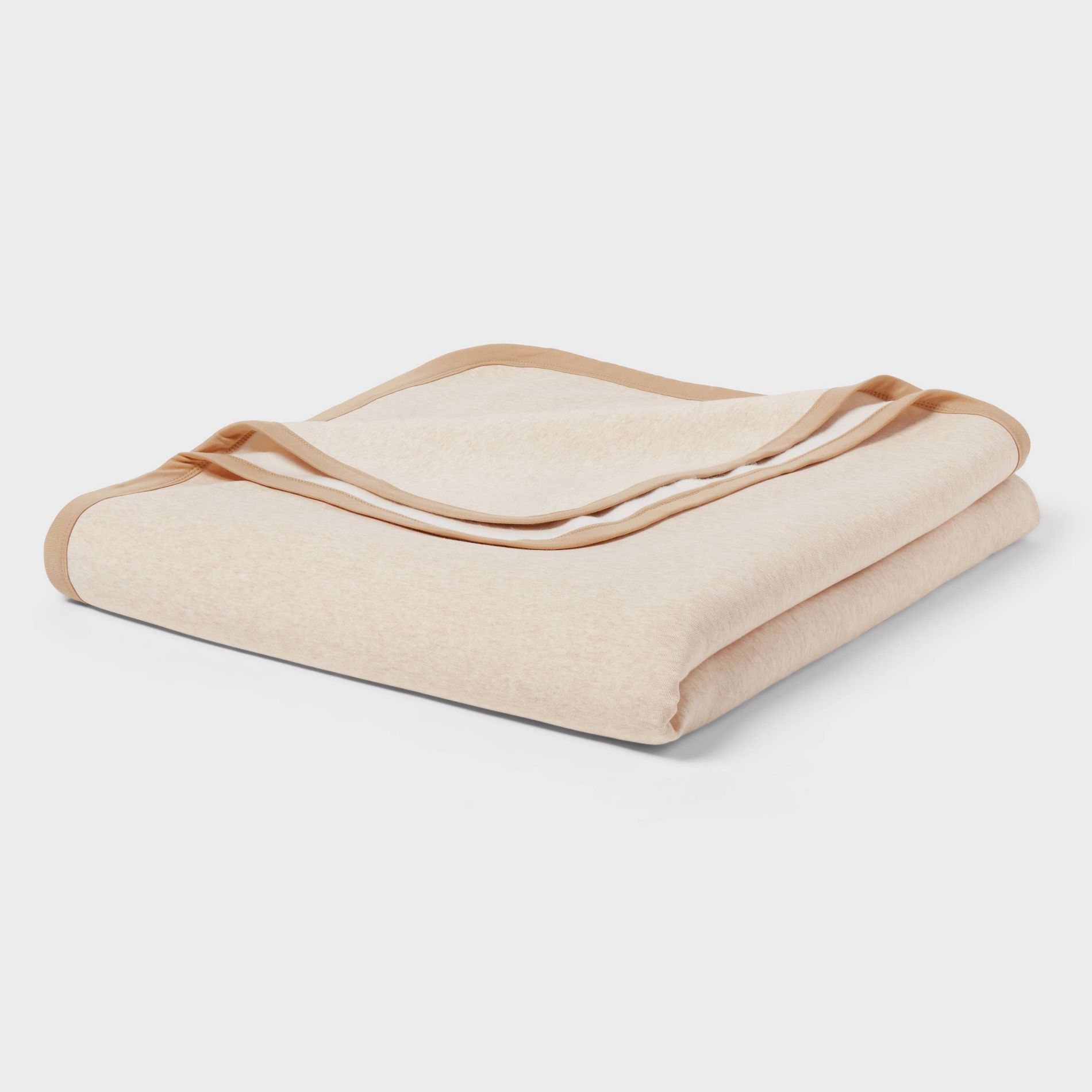 Full/Queen Sweatshirt Blanket Ivory/Khaki - Room Essentials™