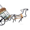 Wine Holder 16.54" – Moose-Drawn Sleigh Ride – Handcrafted Metal and Rattan By Old Modern Handicrafts - 2 of 4