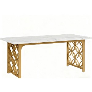 Gulches 63-inch Executive Desk, Modern Office Desk Conference Table for 4-6 People - 1 of 4