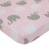NoJo The Dreamer Pink and Grey Elephant 8 Piece Nursery Crib Bedding Set - 3 of 4