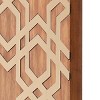 Harmony Mid-Century Wood with Metal Inlay Wall Decor Brass - StyleCraft: Abstract Art, Vertical Orientation, 34" Height - 4 of 4