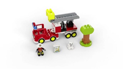 LEGO DUPLO Town Fire Truck 10969 – Juego de juguetes de construcción para  niños y niñas preescolares de 2 a 5 años (21 piezas) – Yaxa Store