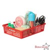 Basicwise 6-pc Assorted Colors Plastic Storage Basket Stackable Organizers for Paper Books Craft Supplies Pantry Items - 2 of 4