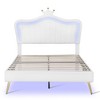 NicBex Twin/Full/Queen Upholstered Platform Bed Frame with LED Lights,Princess Bed Frame with Crown Headboard for Girls,Easy Assembly,Noise-Free - 4 of 4