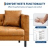 81" Chesterfield Sofa, Modern Leather Couch, Handmade Button Tufted 3 Seater Sofa, Deep Seats and 2 Pillows, for Apartment, Office - 4 of 4