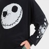 Girls' The Nightmare Before Christmas Jack Skellington Long Sleeve Graphic T-Shirt - Black - 2 of 4