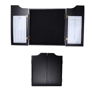 GSE Professional Solid Wood Classic Dartboard Cabinet with Dart Scoreboard - 1 of 4