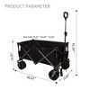 Chery Life Folding Wagon, Heavy Duty Utility Beach Wagon Cart for Sand with Big Wheels, Adjustable Handle for Shopping, Camping,Garden, Outdoor - 4 of 4