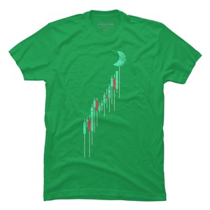 Men's Design By Humans Crypto Trading Hodl Vintage Stock Chart To The Moon By MiuMiuShop T-Shirt - 1 of 4
