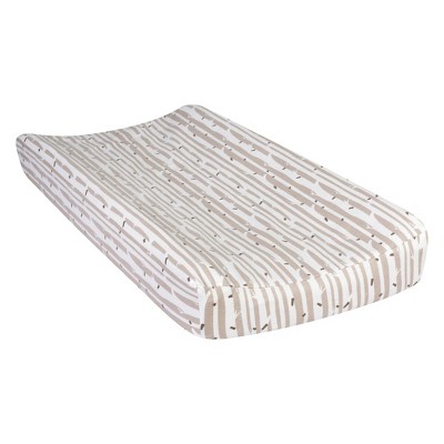 Image of Trend Lab Deluxe Flannel Changing Pad Cover - Birch Stripe