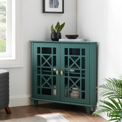 Dark grey store accent cabinet