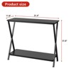 Whizmax 31.5 in Sofa Tables Narrow Entryway Table, Shelf and Metal Frame, Behind Couch Table Industrial Hallway Table for Living Room, Foyer, Bedroom - 3 of 4