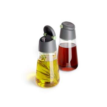 Lekue Oil and Vinegar Dispenser Bottle Set, 13.5 oz, Set of 2