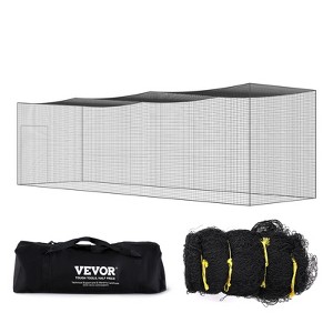 VEVOR Baseball Batting Netting, Professional Softball Baseball Batting Hitting Training Net, Practice Portable Pitching Cage Net with Door & Carry Bag - 1 of 4
