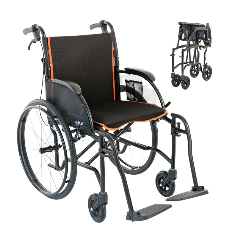 Feather Mobility Lightweight Wheelchair - Foldable, 13.5 lbs, 1 Count, 2 of 6