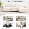 Likepay 112 in. W 4-Piece Modern Corduroy Fabric Sectional Sofa Couch with Ottoman - 3 of 4