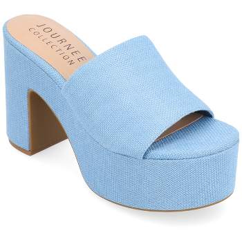 Journee Collection Womens Enyya Tru Comfort Foam Slip On Platform Sandals