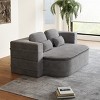 KWPZQEB Folding Sofa Bed, Convertible Sleeper Chair with 4 Pillows and Blanket, Corduroy Floor Folding Chair Bed Lounge Sofa for Living Room - 2 of 4