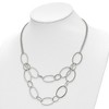 Chisel Stainless Steel Polished Oval Link 2-Strand 19" with 1.5" Extension Necklace - 3 of 4
