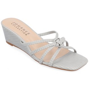 Journee Collection Womens Blayke Multi Strap Slip On Wedge Sandals - 1 of 4