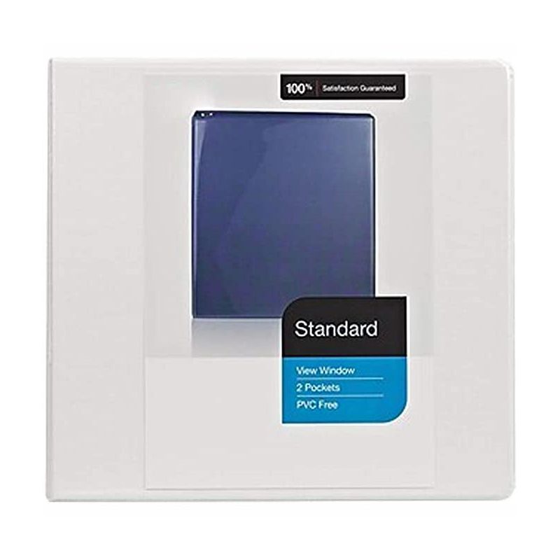 MyOfficeInnovations Standard 5-Inch D 3-Ring View Binder White (26360-CC) 976179, 1 of 9