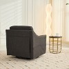 Swivel Rotating Chair, Upholstered Accent Chair with USB Port and Copper Nail Decor 4L -ModernLuxe - 4 of 4