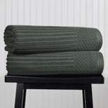 Ribbed Cotton Absorbent Heavyweight Towel Set by Blue Nile Mills