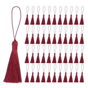 Unique Bargains Handmade Soft Floss DIY Mini with Loop Craft Tassels 45 Pcs - 1 of 4