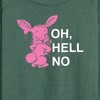 Women's - Instant Message - Punk Rabbit Oh Hell No Lightweight French Terry Wide Neck Long Sleeve Shirt - 2 of 4