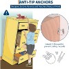 5-Section Classroom Coat Locker with Anti-tip Kit, 10 Cubbies Daycare Cubbies with 4 Casters, 5 Hooks and 2 Storage Boxes - 4 of 4
